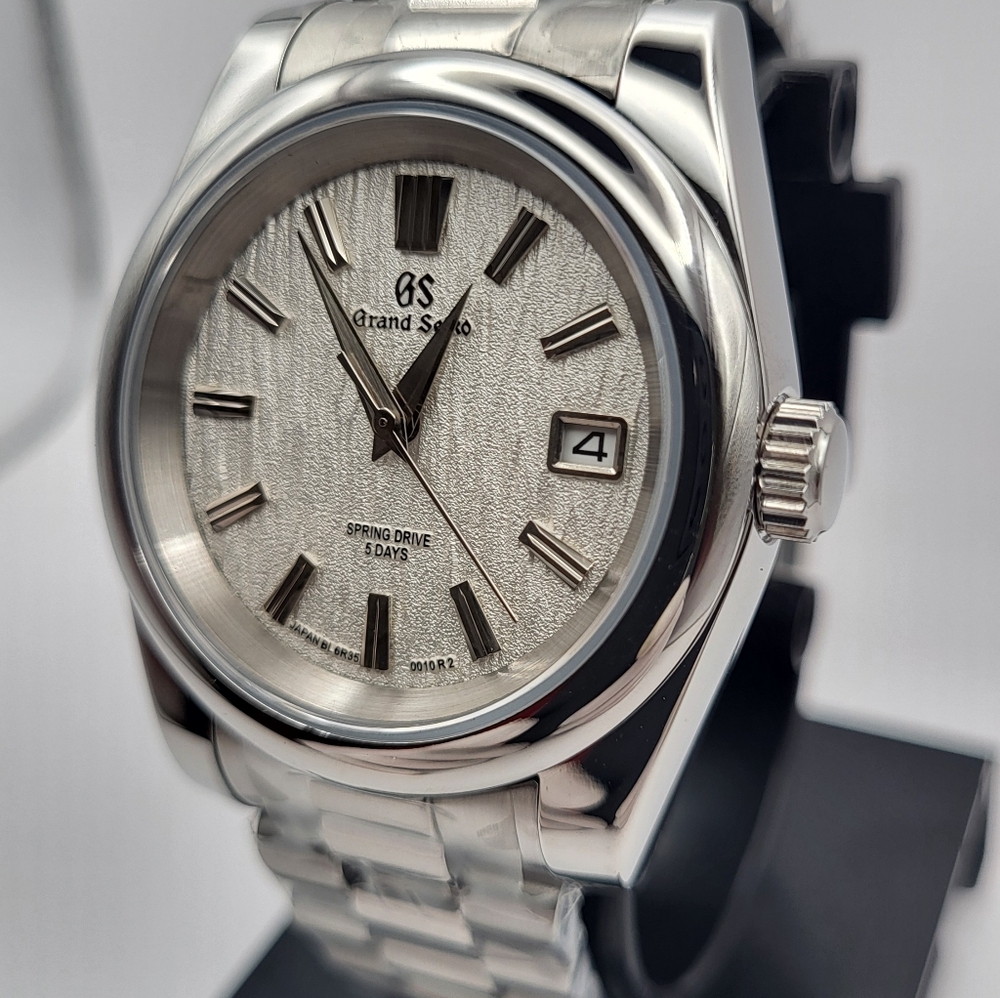New Custom 39mm Seiko Mod Automatic Watch GS Birchwood Textured Dial